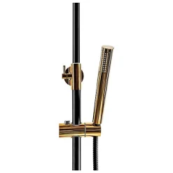 Silla Global Silla Élégant Colonne de Douche avec Mitigeur Réglable en Hauteur Système de Douche, Noir / Doré