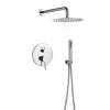 Silla Global Silla Élégant Colonne de Douche en Laiton Encastrée, Ensemble de Douche Mécanique, Chrome