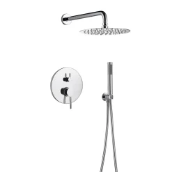 Silla Global Silla Élégant Colonne de Douche en Laiton Encastrée, Ensemble de Douche Mécanique, Chrome