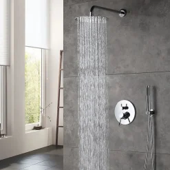 Silla Global Silla Élégant Colonne de Douche en Laiton Encastrée, Ensemble de Douche Mécanique, Chrome