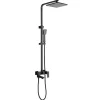 Silla Global Silla Élégant Colonne de Douche avec Mitigeur Réglable en Hauteur Système de Douche, Noir mat* Colonne De Douche Mécanique