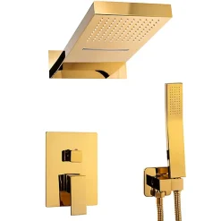 Silla Global Silla Élégant Colonne de Douche Encastrée Ensemble de Douche Mécanique Système de Douche Encastrable, Doré* Colonne De Douche Encastrable