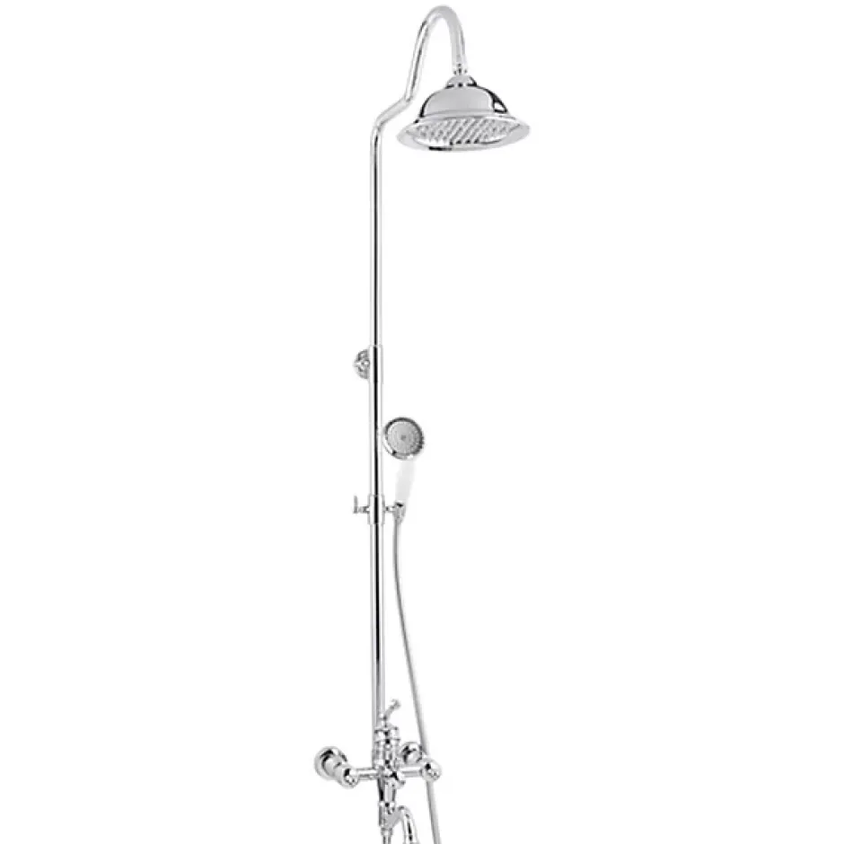 Silla Global Silla Élégant Colonne de Douche retro avec Mitigeur Réglable en Hauteur Système de Douche, Chrome* Colonne De Douche Mécanique