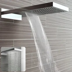 Silla Global Silla Élégant Colonne de Douche Encastrée Ensemble de Douche Mécanique Système de Douche Encastrable, Chrome