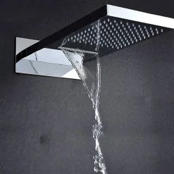 Silla Global Silla Élégant Colonne de Douche Encastrée Ensemble de Douche Mécanique Système de Douche Encastrable, Chrome