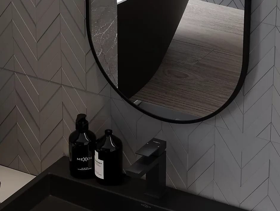 Silla Global SILLA Miroir mural ovale, 80 x 45 cm, cadre noir