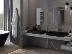 Silla Global SILLA Miroir mural ovale, 80 x 45 cm, cadre doré* Miroir Grossissant