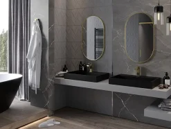 Silla Global SILLA Miroir mural ovale, 85 x 50 cm, cadre doré* Miroir Grossissant