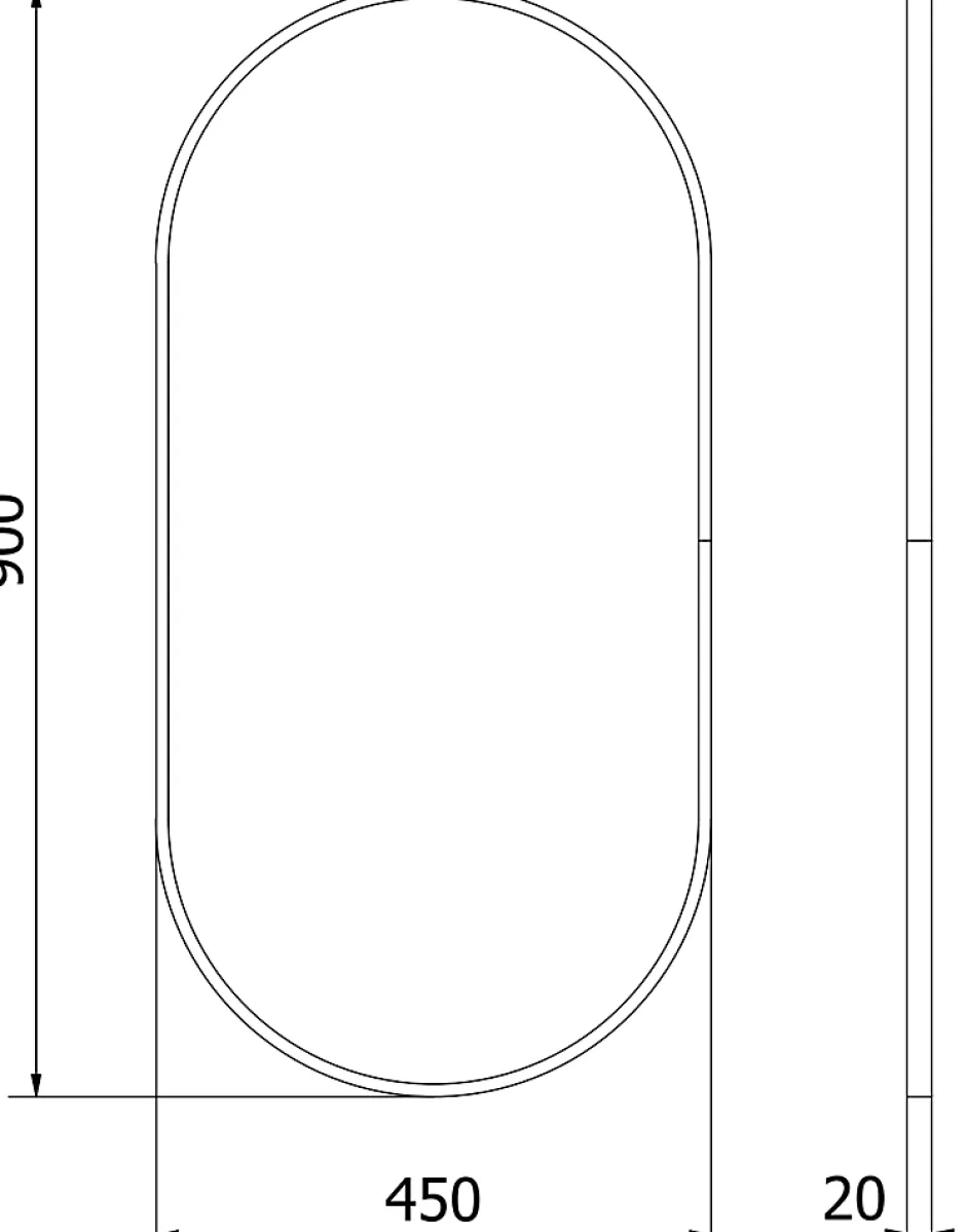 Silla Global SILLA Miroir mural ovale, 90 x 45 cm, cadre doré