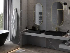 Silla Global SILLA Miroir mural ovale, 100 x 50 cm, cadre doré* Miroir Grossissant