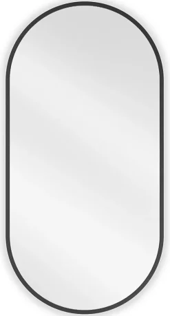 Silla Global SILLA Miroir mural ovale, 80 x 40 cm, cadre noir* Miroir Grossissant