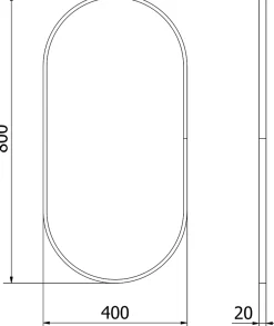 Silla Global SILLA Miroir mural ovale, 80 x 40 cm, cadre noir* Miroir Grossissant