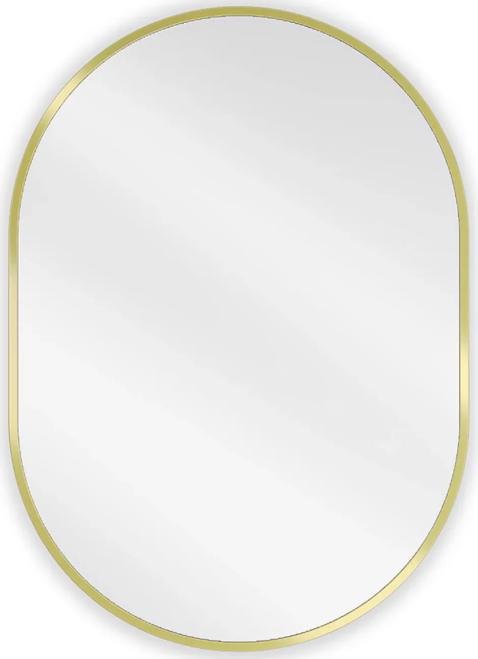 Silla Global SILLA Miroir mural ovale, 70 x 50 cm, cadre doré
