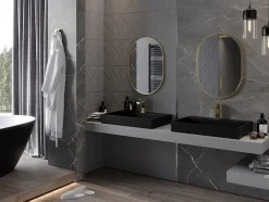Silla Global SILLA Miroir mural ovale, 70 x 50 cm, cadre doré