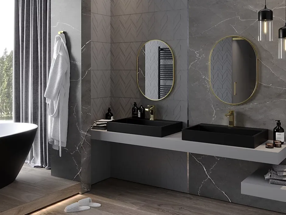 Silla Global SILLA Miroir mural ovale, 70 x 50 cm, cadre doré