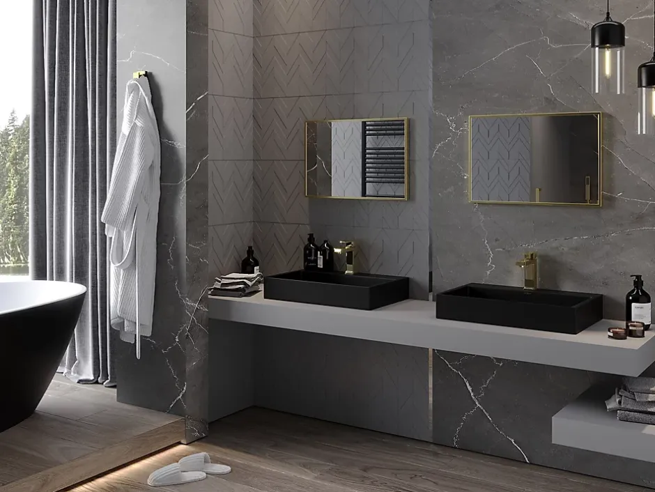 Silla Global SILLA Miroir mural rectangulaire, 60 x 40 cm, cadre doré