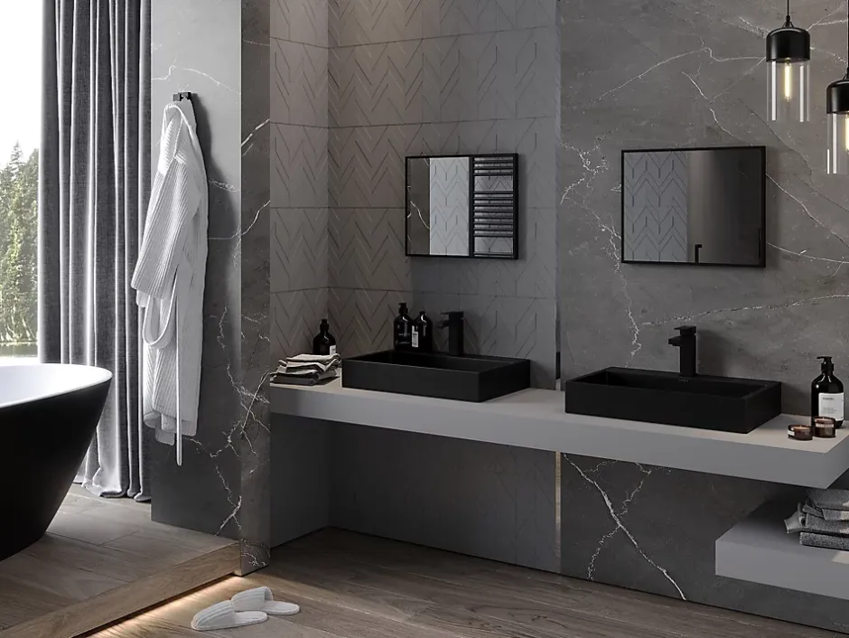 Silla Global SILLA Miroir mural rectangulaire, 50 x 40 cm, cadre noir* Miroir Grossissant