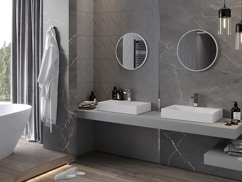 Silla Global SILLA Miroir mural rond, 30 cm, cadre blanc