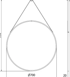 Silla Global SILLA Miroir mural rond, 70 cm, cadre noir* Miroir Grossissant