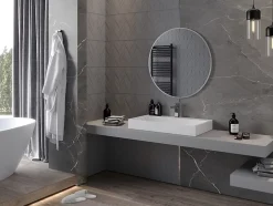 Silla Global SILLA Miroir mural rond, 80 cm, cadre chromé* Miroir Grossissant
