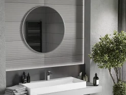 Silla Global SILLA Miroir mural rond, 80 cm, cadre chromé* Miroir Grossissant