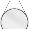 Silla Global SILLA Miroir mural rond, 50 cm, cadre noir* Miroir Grossissant