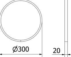 Silla Global SILLA Miroir mural rond, 30 cm, cadre noir* Miroir Grossissant