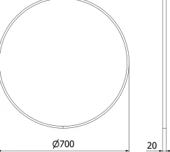 Silla Global SILLA Miroir mural rond, 70 cm, cadre blanc* Miroir Grossissant
