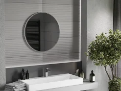 Silla Global SILLA Miroir mural rond, 70 cm, cadre chromé* Miroir Grossissant