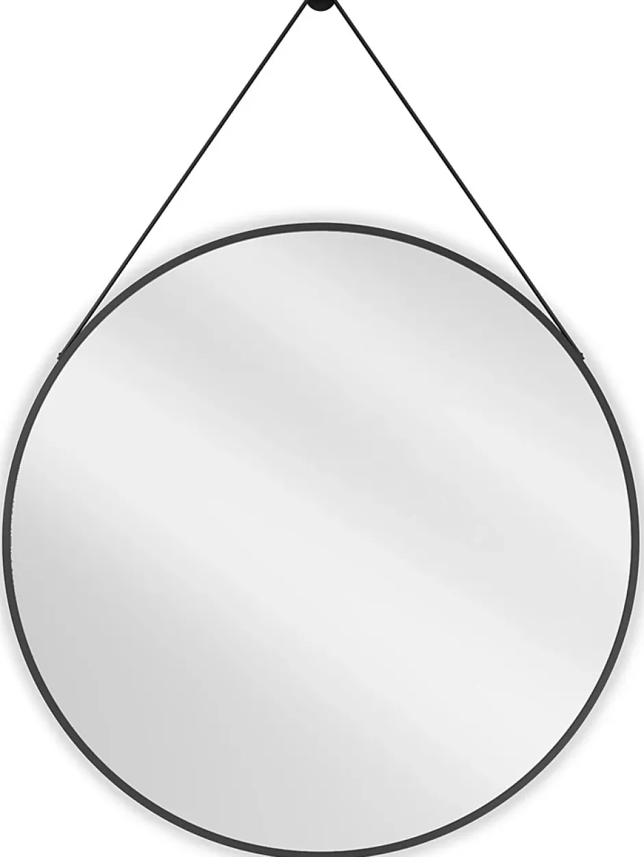 Silla Global SILLA Miroir mural rond, 80 cm, cadre noir