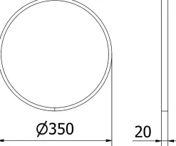 Silla Global SILLA Miroir mural rond, 35 cm, cadre doré