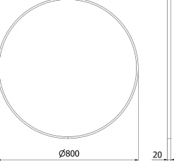 Silla Global SILLA Miroir mural rond, 80 cm, cadre blanc* Miroir Grossissant