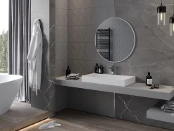 Silla Global SILLA Miroir mural rond, 80 cm, cadre blanc* Miroir Grossissant