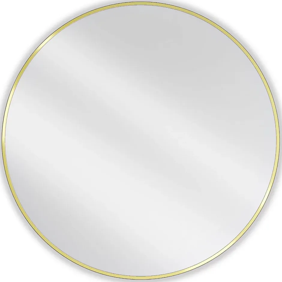 Silla Global SILLA Miroir mural rond, 90 cm, cadre doré* Miroir Grossissant