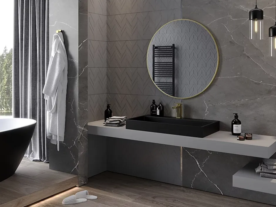 Silla Global SILLA Miroir mural rond, 90 cm, cadre doré* Miroir Grossissant