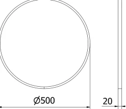 Silla Global SILLA Miroir mural rond, 50 cm, cadre chromé