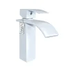 Silla Global SILLA Mitigeur lavabo moderne en Laiton, cascade, Blanc* Robinet Lavabo Et Vasque