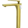 Silla Global SILLA Mitigeur lavabo moderne bec haut en Laiton, économie d'eau, Doré* Robinet Lavabo Et Vasque