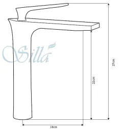 Silla Global SILLA Mitigeur lavabo moderne bec haut en Laiton, économie d'eau, Doré* Robinet Lavabo Et Vasque