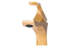 Silla Global SILLA Mitigeur lavabo moderne en Laiton, économie d'eau, Doré