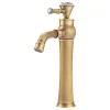 Silla Global SILLA Mitigeur lavabo retro bec haut en Laiton, économie d'eau, Vintage doré