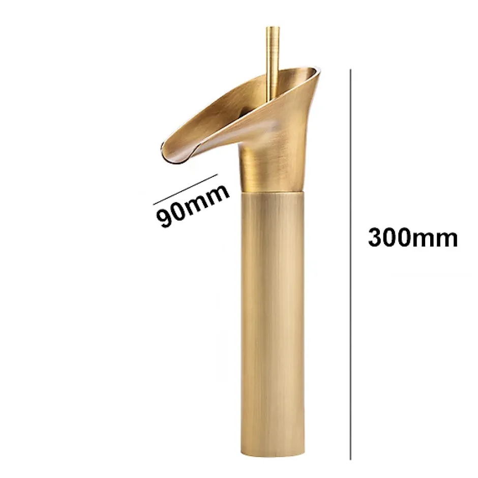 Silla Global SILLA Mitigeur lavabo retro bec haut en Laiton, économie d'eau, Vintage doré* Robinet Lavabo Et Vasque