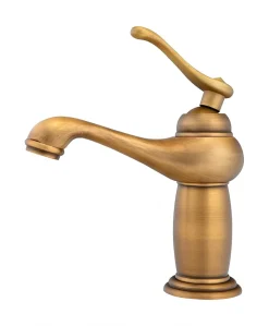 Silla Global SILLA Mitigeur lavabo retro en Laiton, économie d'eau, Vintage doré