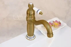 Silla Global SILLA Mitigeur lavabo retro en Laiton, économie d'eau, Vintage doré