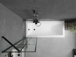 Silla Global Silla Pare-baignoire fixe, 50x150 cm, Noir