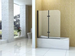 Silla Global Silla Pare-baignoire MARION, pivotant, 120x140 CM, Noir* Pare-Baignoire