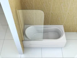 Silla Global Silla Pare-baignoire MARION, pivotant, 70x140 CM, Doré brossé