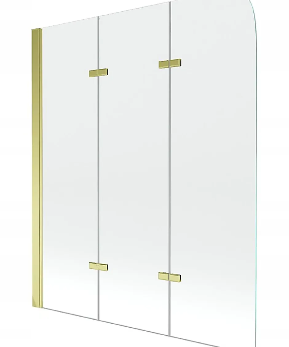 Silla Global Silla Pare-baignoire pivotant, 120x140 cm, Doré