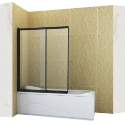 Silla Global Silla Pare-baignoire SPENCER, rabattable, 100x150 CM, Noir