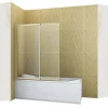 Silla Global Silla Pare-baignoire SPENCER, rabattable, 100x150 CM, Doré brossé